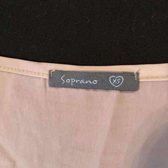 Soprano Size XS Color Block Cinched Waist Lightweight Dress Red Tan - Picture 8 of 9